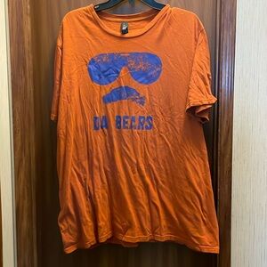 Men's orange THE CONCERT TEE "DA BEARS" t-shirt. Size 2XL